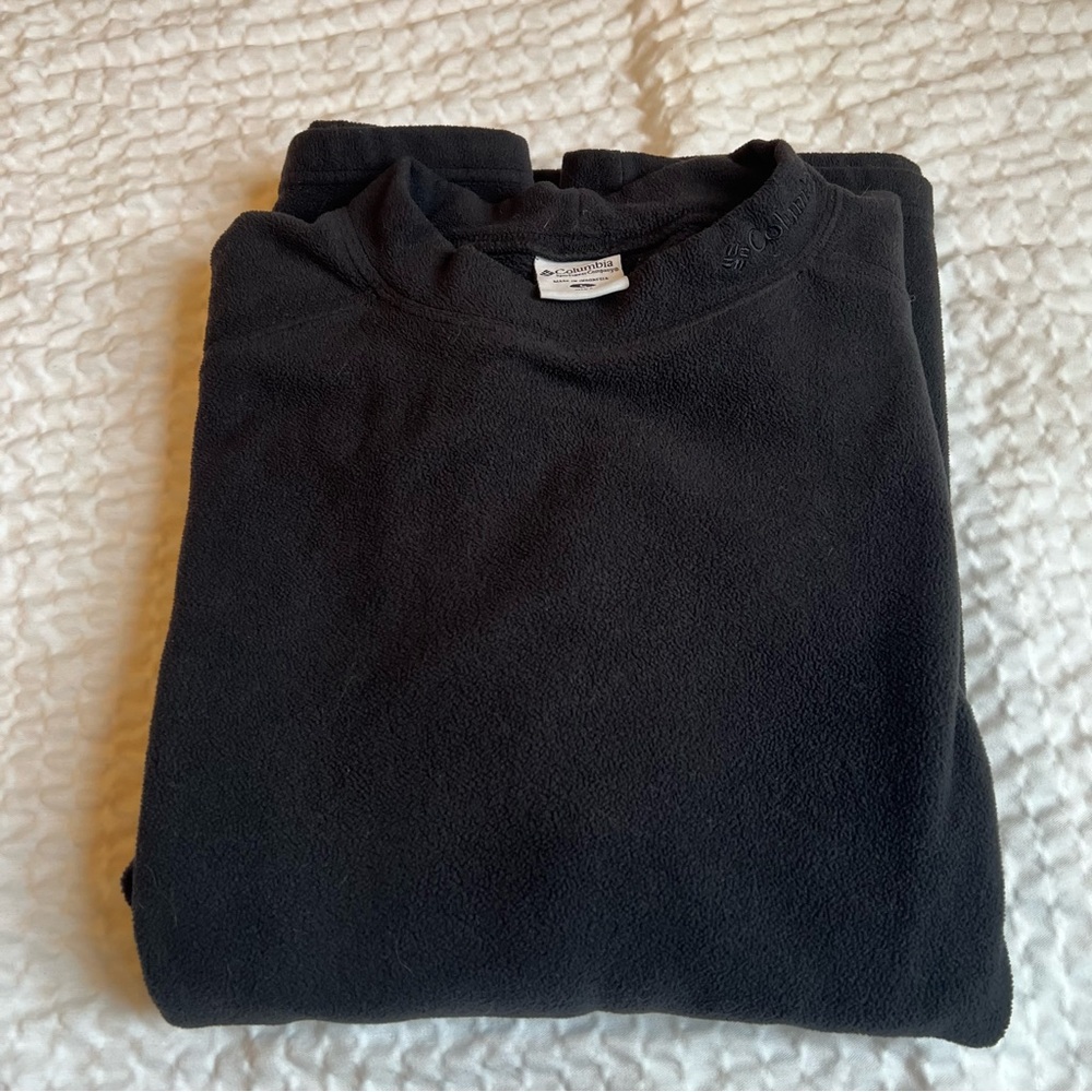 Columbia- Men’s Mock Neck Fleece Sweatshirt- Black- Large - Picture 8 of 8